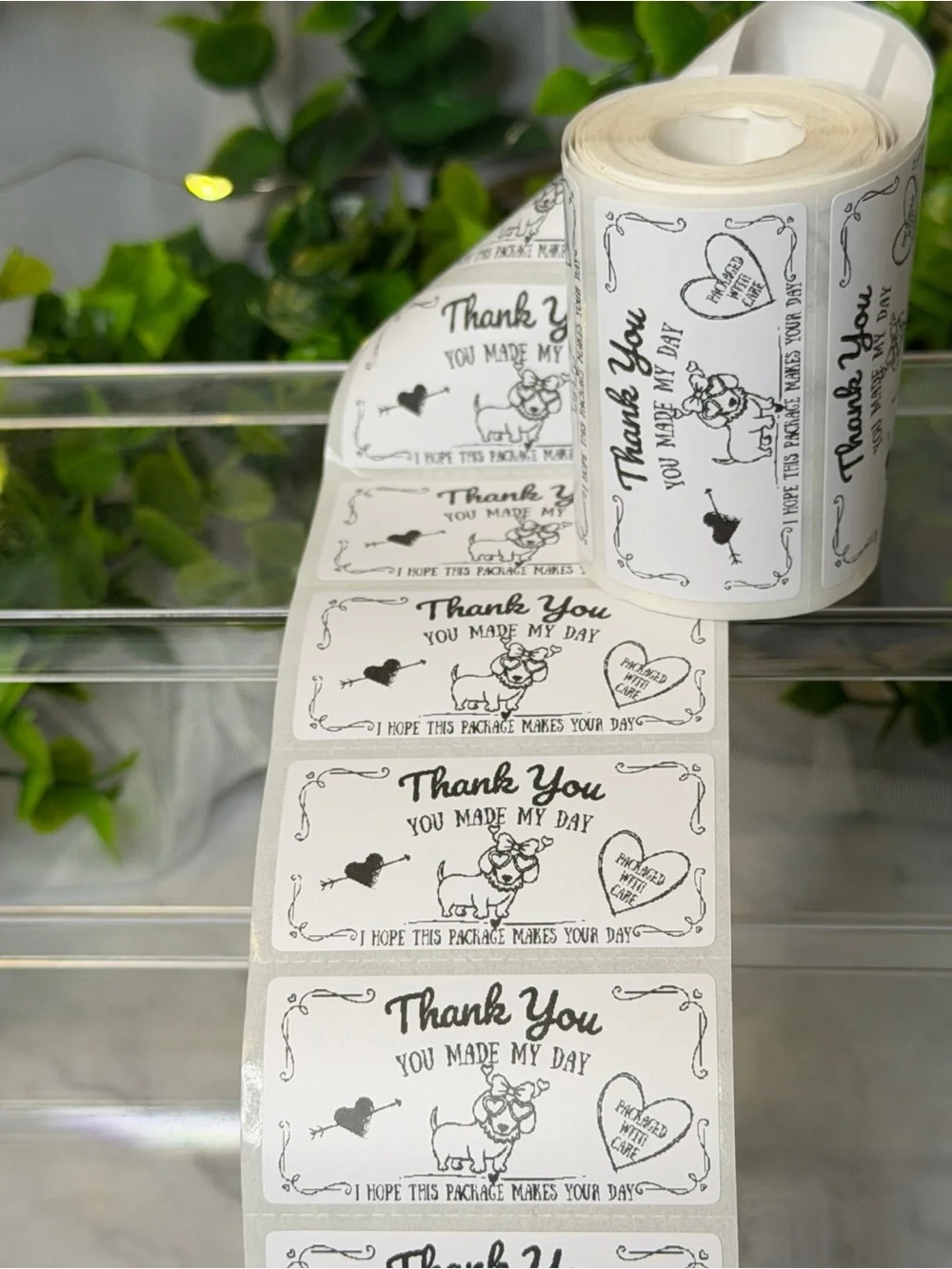 200 Dachshund Thank You Stickers 2x1 Packaged with Care Shipping Labels Cute